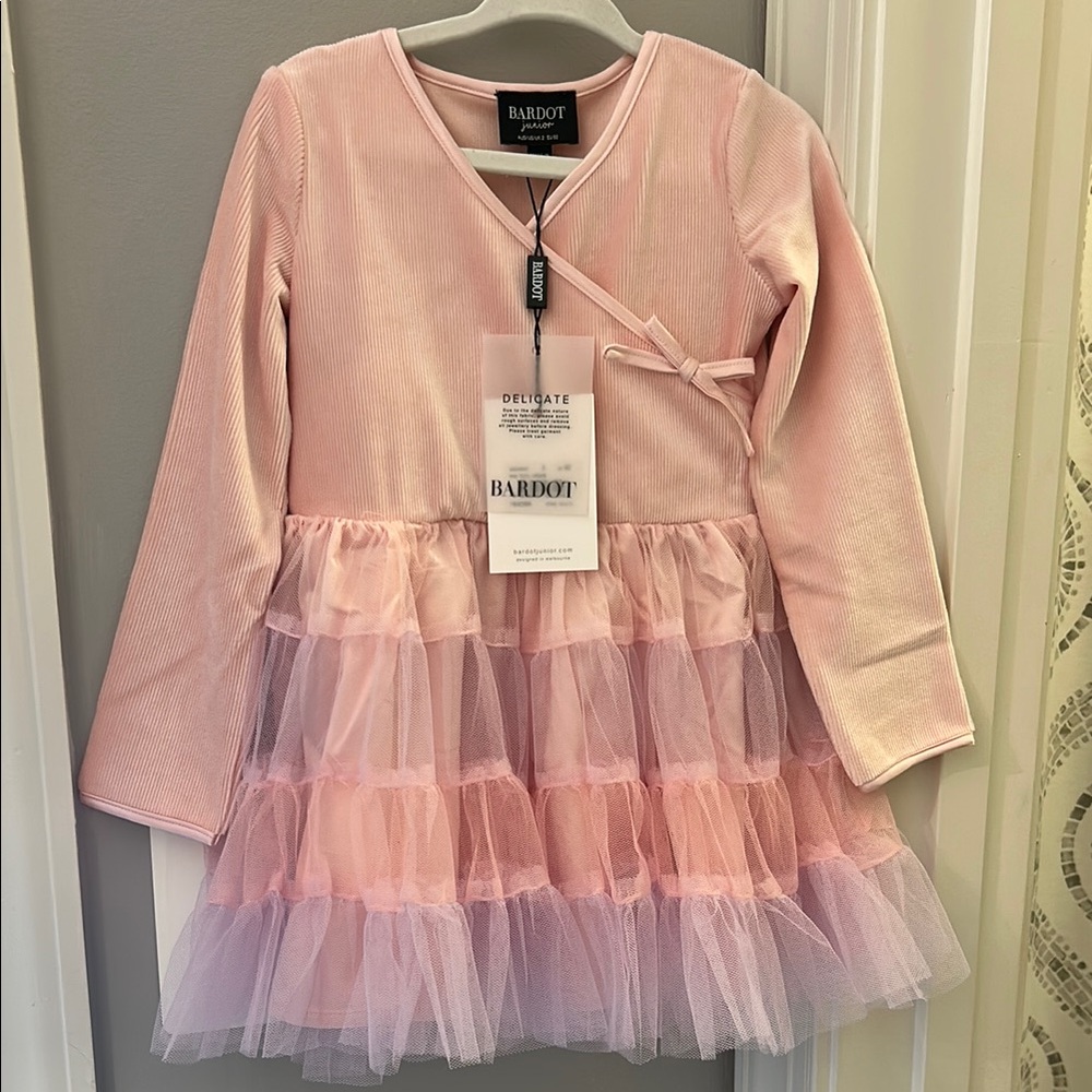 Bardot Pink Tulle Dress